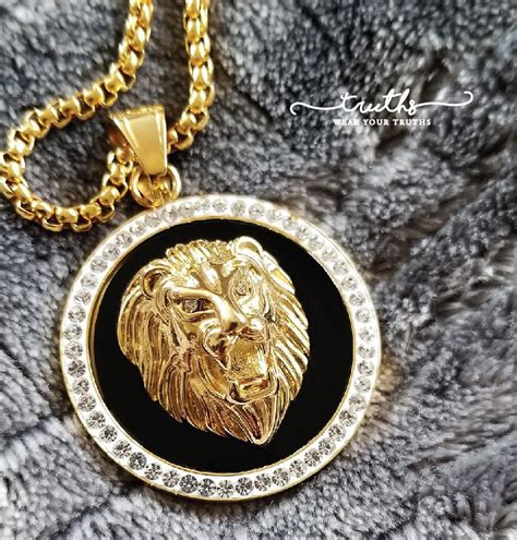 mens versace jewellery|authentic versace lion necklace.